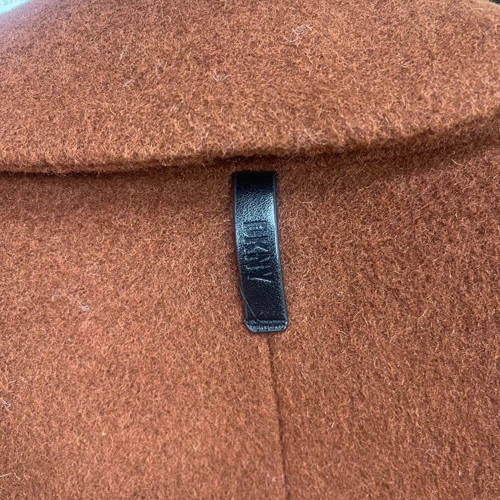 NWT XS Warm Brown DKNY Ladies Button-Up Outerwear/Coat with Zip Front Pockets - Picture 12 of 16